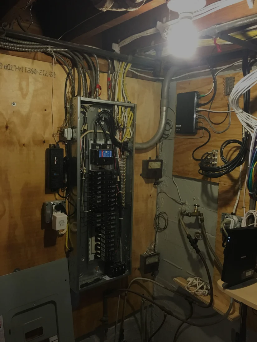Electrical breaker panel with organized circuit wiring